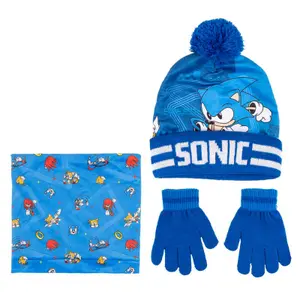 Children's gloves and hat Cerda Sonic the Hedgehog image-0