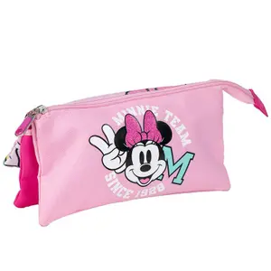 Triple pencil case for girls Cerda Minnie image-0
