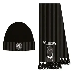 Ensemble bonnet et écharpe Cerda Wednesday image-0
