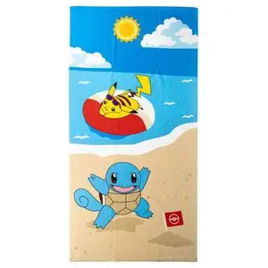 Bath towel Cerda Pokemon - Pikachu - Schiggy image-0