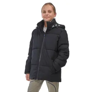 Children's hooded logo puffer jacket Chabrand image-0