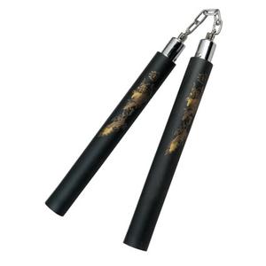 are111-nunchaku-schaumstoff-kette-metal-boxe-schwarz-34-cm