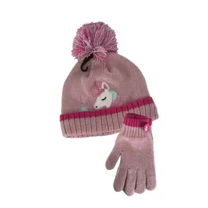 Hat and gloves for girls Character Merchandise (x2) image-0