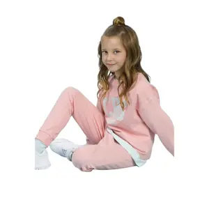 Girls' cotton jogging trousers Charanga image-1