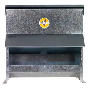 Mangeoire pour volailles à trémie en acier galvanisé 15 poules Chick'A