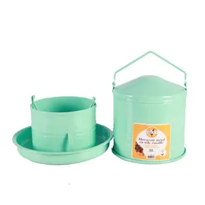 Enamelled sheet metal drinking trough for poultry Chick'A image-4