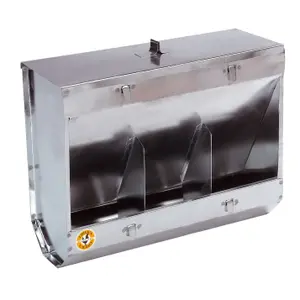 3-compartment metal rabbit feeder Chick'A