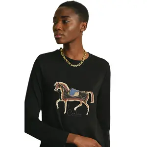 Damska koszulka z długim rękawem Cieli Equestrian The Iyanda Full Horse