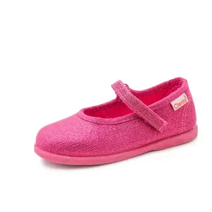 Baby girl velcro ballerinas Cienta Mercedes Metalizado image-0