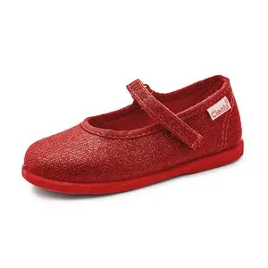 Baby girl velcro ballerinas Cienta Mercedes Metalizado image-0