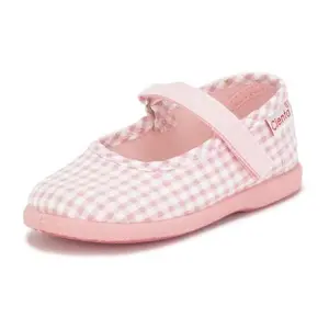 Baby girl velcro ballerinas Cienta Mercedes Vichy image-0