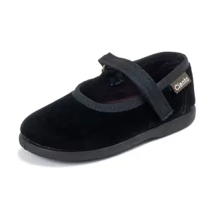 Baby girl velvet ballerinas Cienta Mercedes image-0