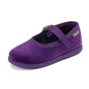 Baby girl velvet ballerinas Cienta Mercedes image-0