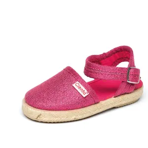 Girl's metallic buckle espadrilles Cienta Valenciana image-0