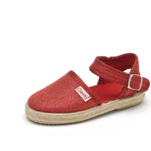 Baby girl metallic buckle espadrilles Cienta Valenciana image-0