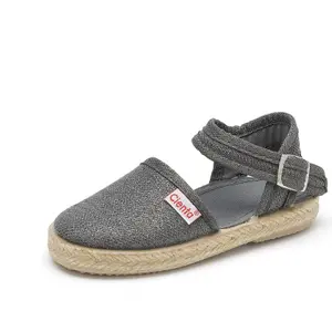 Baby girl metallic buckle espadrilles Cienta Valenciana image-0