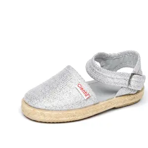 Girl's metallic buckle espadrilles Cienta Valenciana image-0