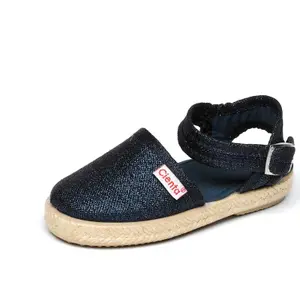 Baby girl metallic buckle espadrilles Cienta Valenciana image-0