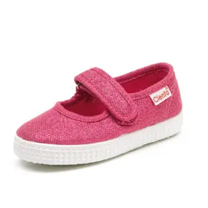 Baby girl velcro ballerinas Cienta Mercedes Metalizado image-0
