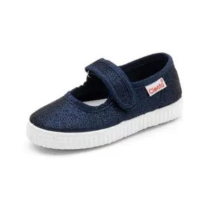 Baby girl velcro ballerinas Cienta Mercedes Metalizado image-0