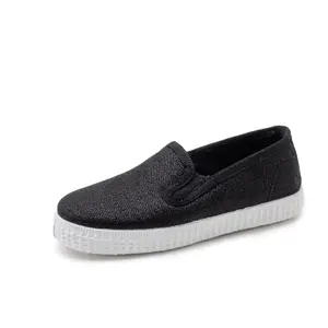 Girls' sneakers with 2 elastic straps Cienta Cangrejo Metalizado image-0