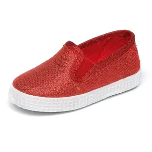 Baby girl sneakers with 2 elastics Cienta Cangrejo Metalizado image-0