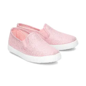 Girls' sneakers with 2 elastic straps Cienta Cangrejo Metalizado image-0