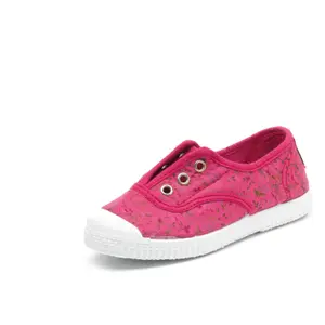 Elastic baby sneakers with flowers Cienta Ingles Tintado image-0