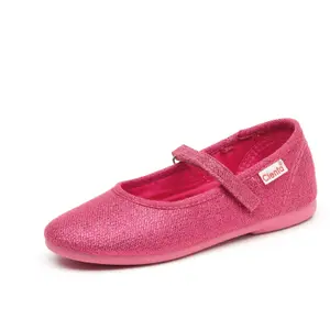 Baby girl velcro ballerinas Cienta Salon Traba Metalizad image-0