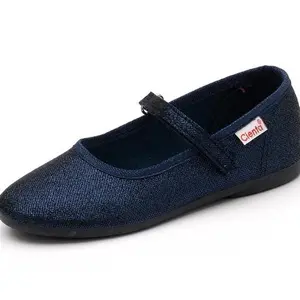 Baby girl velcro ballerinas Cienta Salon Traba Metalizad image-0