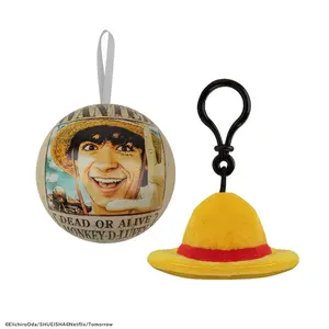 Adorno navideño cápsula llavero peluche sombrero de paja Cinereplicas Holiday
