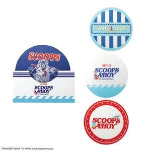 Onderzetter Cinereplicas Scoops Ahoy - Stranger Things (x4)