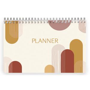 Notepad planner with a total binding, 53 printed sheets Clairefontaine Terracotta