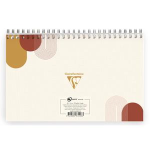 Notepad planner with a total binding, 53 printed sheets Clairefontaine Terracotta image-2