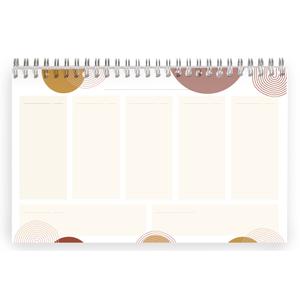 Notepad planner with a total binding, 53 printed sheets Clairefontaine Terracotta image-5