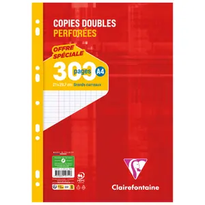 Taccuino seyes di 300 pagine avvolto in pellicola e a doppia facciata Clairefontaine image-0