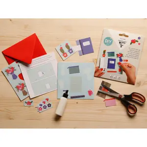 Creative activities 1 card + 1 envelope + cut-out elements + 1 instruction leaflet, encouragement Clairefontaine Pop-up image-1