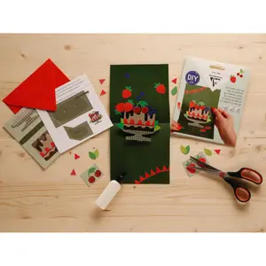 Creative activities 1 card + 1 envelope + cut-out elements + 1 explanatory leaflet, happy birthday Clairefontaine Pop-up image-1
