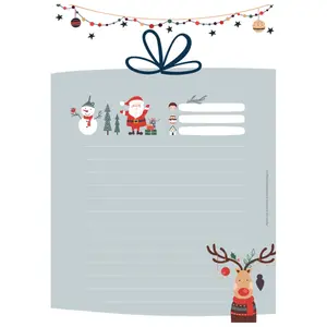 Creative activities for letter to santa claus correspondence of 6 lined sheets a5 + 6 envelopes c5 + 3 sticker sheets Clairefontaine Pollen image-6