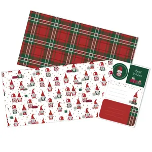 Enveloppe cadeaux + 1 planche de stickers, noël traditionnel Clairefontaine Pollen (x2) image-3