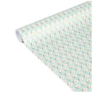 Papier cadeau fleurs sur fond Clairefontaine Tiny Rolls image-2