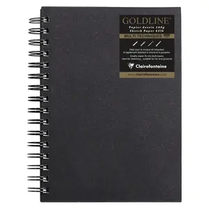 Gelijmd notitieboek a5 64 vellen Clairefontaine Goldline RI image-0