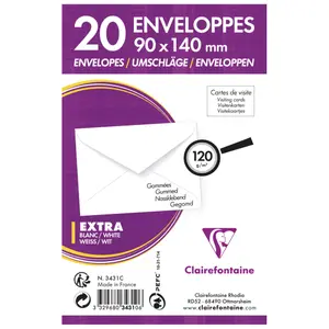 Enveloppe visite gommée Clairefontaine (x20) image-1