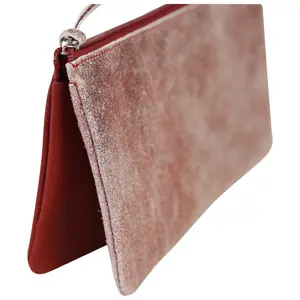 Pung med 2 rum i ruskind Clairefontaine Ruby image-2