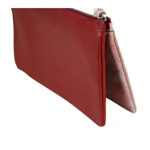 Pung med 2 rum i ruskind Clairefontaine Ruby image-4