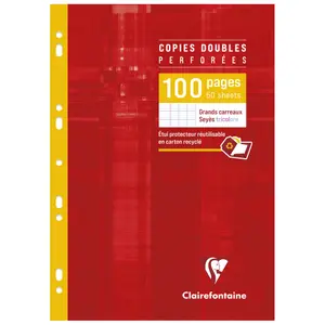 Dvojnásobné perforované kopie se 100 stránkami Clairefontaine image-0