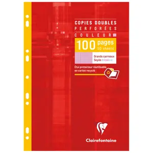 Fogli doppi perforati da 100 pagine Clairefontaine image-0