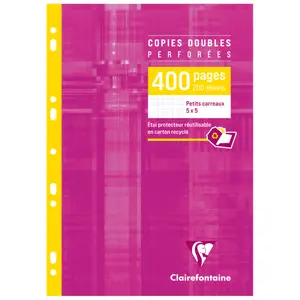Dubbelgeperforeerde kopieën q. 5x5 400 pagina's Clairefontaine image-0