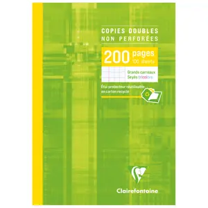 Półperforowane podwójne kopie z 200 stronami Clairefontaine image-0