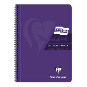 Heft integral gebunden a4 180 heraustrennbare mikroperforierte Seiten liniert mit Rand Clairefontaine Europa Glossy image-0